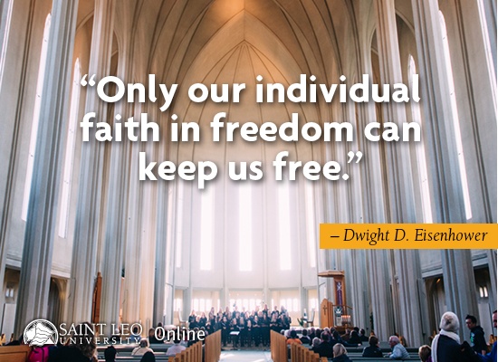 Only our individual faith in freedom can keep us free. Quote by Dwight D. Eisenhower