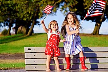 Children celebrating Independence Day