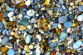 smooth multi-colored rocks