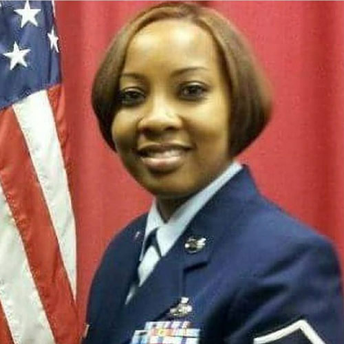 A headshot of Rona Howard, an Air Force veteran and current student at Saint Leo University's Atlanta Education Center who weighed in on what Black History Month means to her