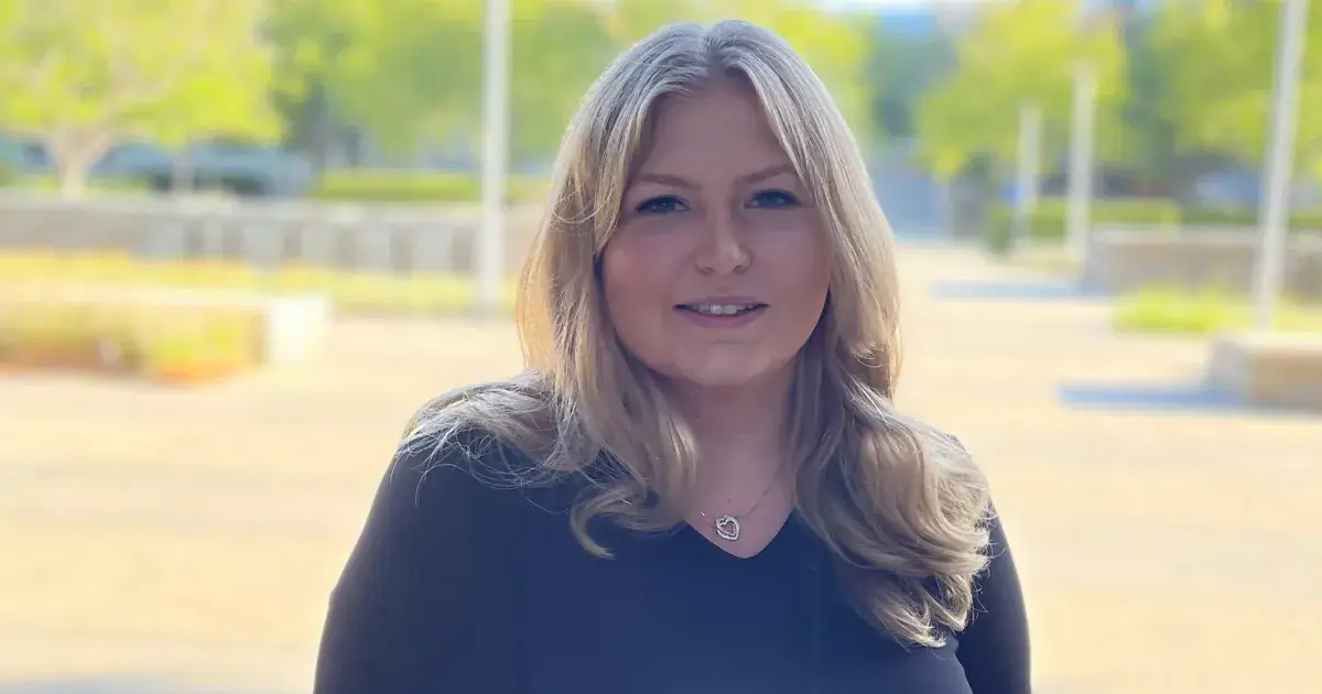 A head shot of Amanda Luce, an alumna of Saint Leo University's BA in math degree program with a minor in economics who says her degree has benefited her greatly in her data analytics career