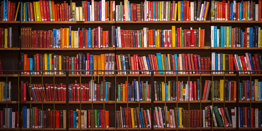 Books on a shelf