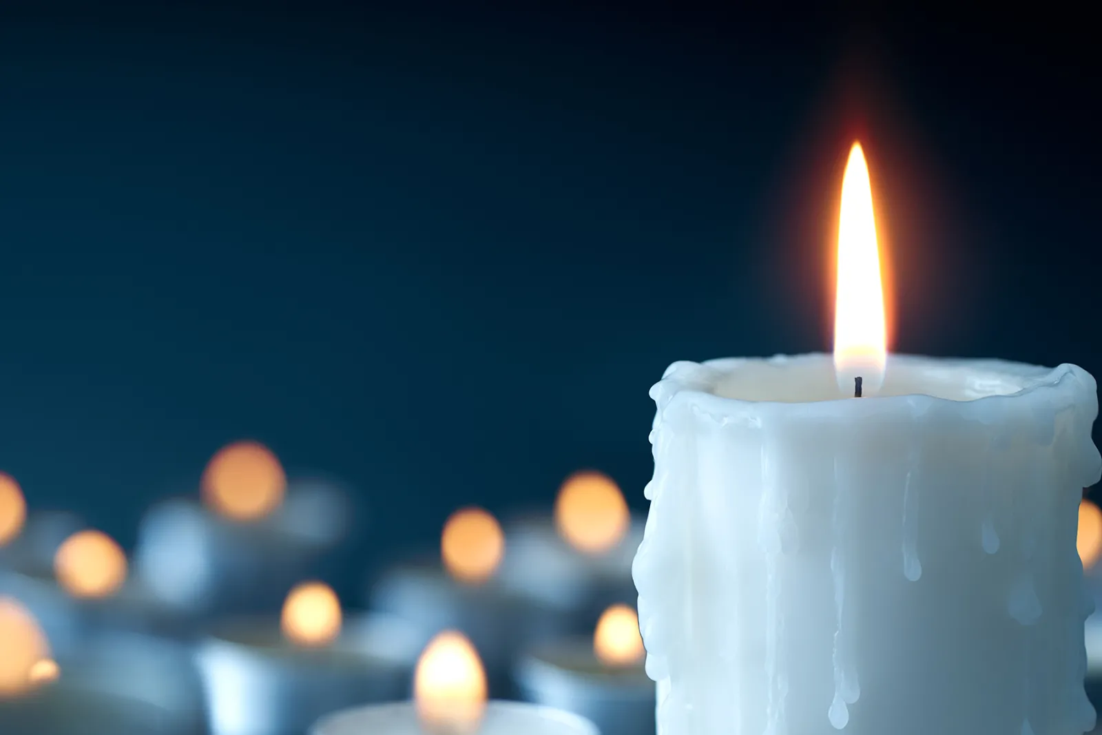 Stock photo of a burning candle