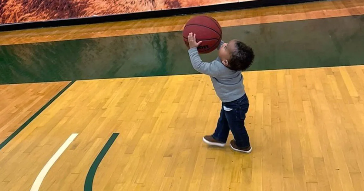 image of Aiden on Saint Leo University’s basketball court