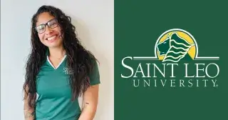A head shot of Magan Martinez, a current Saint Leo University Bachelor of Social Work student, smiling for the camera
