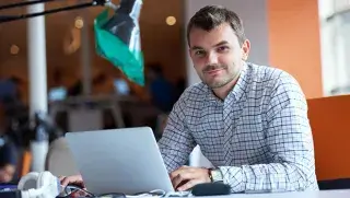Student with Laptop
