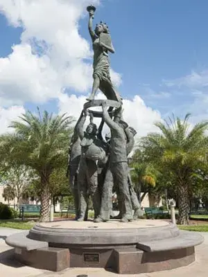 For Those Who Serve statue on Saint Leo University's campus