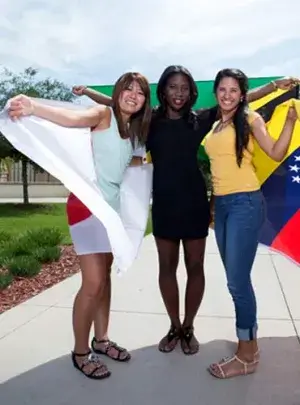 students from Japan, Jamaica, and Venezuala