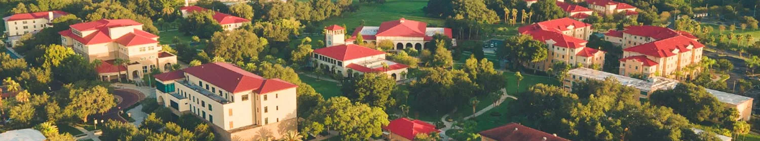 aerial view of Saint Leo University campus and Lake Jovita