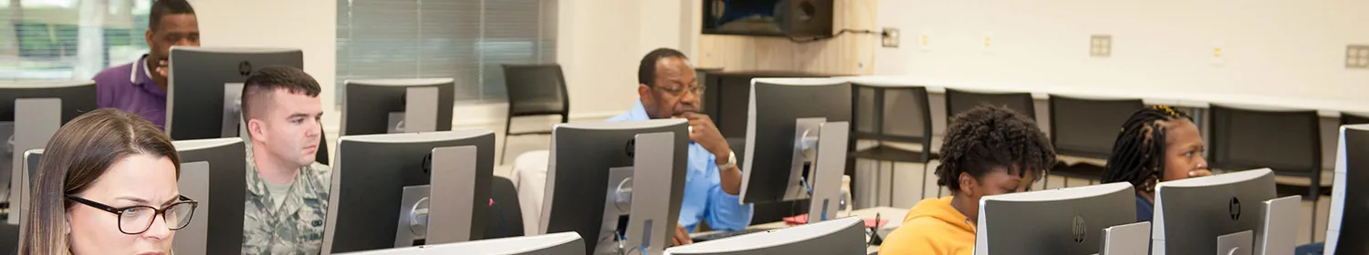 Adult learners studying at East Pasco Education Center