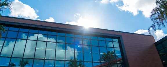 Sun rises above the Wellness Center at Saint Leo