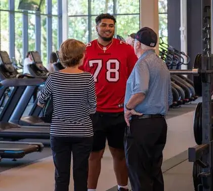 An athlete in the gym