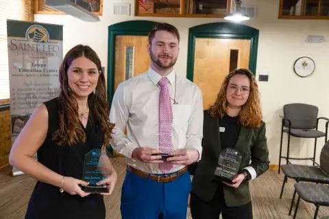 Sarah Sharina, Brendan Bernsley, and Maria Santos were honored by NASW