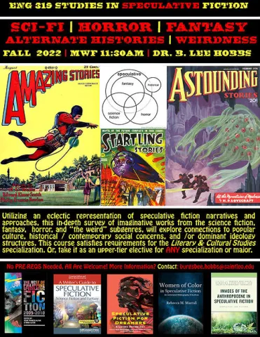 Speculative fiction course poster