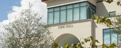 Kirk Hall is home to the College of Arts and Sciences
