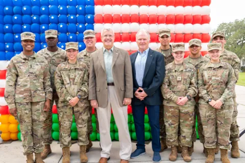 Saint Leo Cadets meet wtih Generals