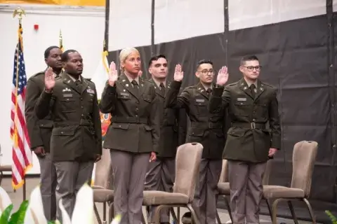 Cadets take the oath of office