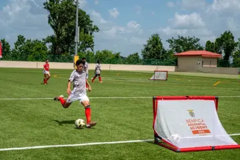 Benfica Residential Academy Student Playing Soccer