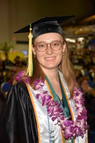 Lizzie Hackenberg at Commencement 2025