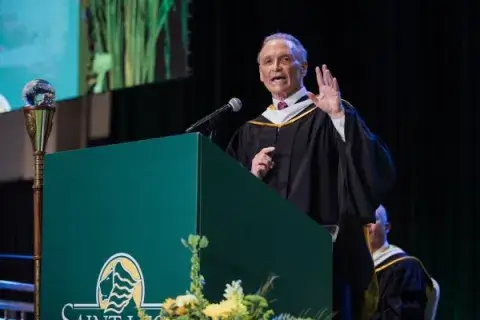 Arnie Bellini at Saint Leo University commencement ceremony