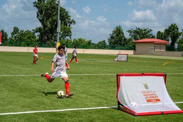 Benfica Residential Academy Student Playing Soccer