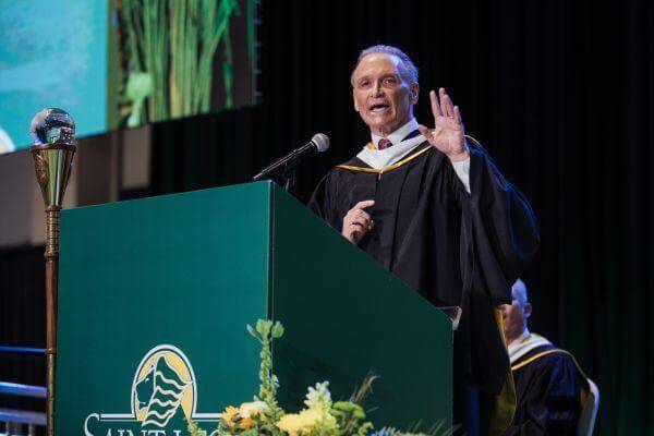 Arnie Bellini at Saint Leo University commencement ceremony